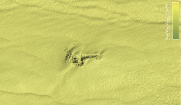 MV Bolivar (Bow Part) — INFOMAR sonar-derived seabed survey