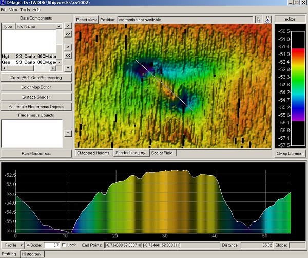SS Carlo — INFOMAR sonar-derived seabed survey